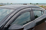 Дефлекторы окон Mazda 6 '2012-> (седан, хром) Cobra Tuning