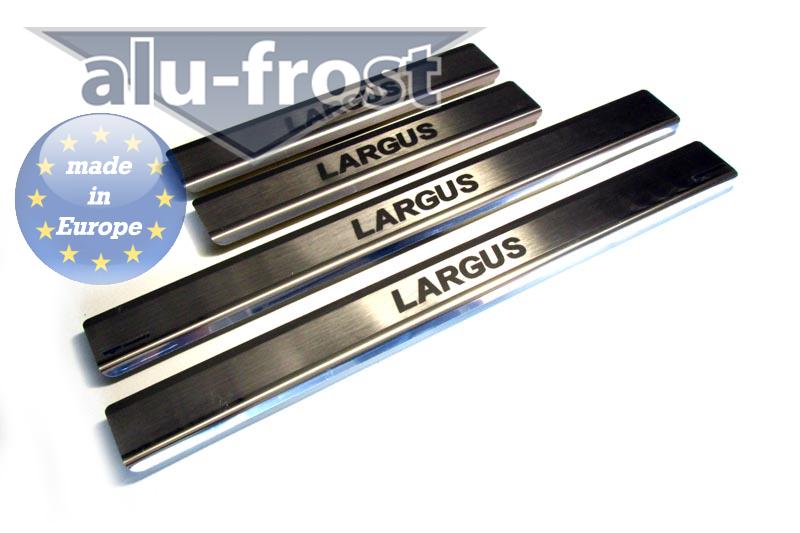 Накладки на пороги LADA (ВАЗ) Largus '2012-> (сталь) Alufrost