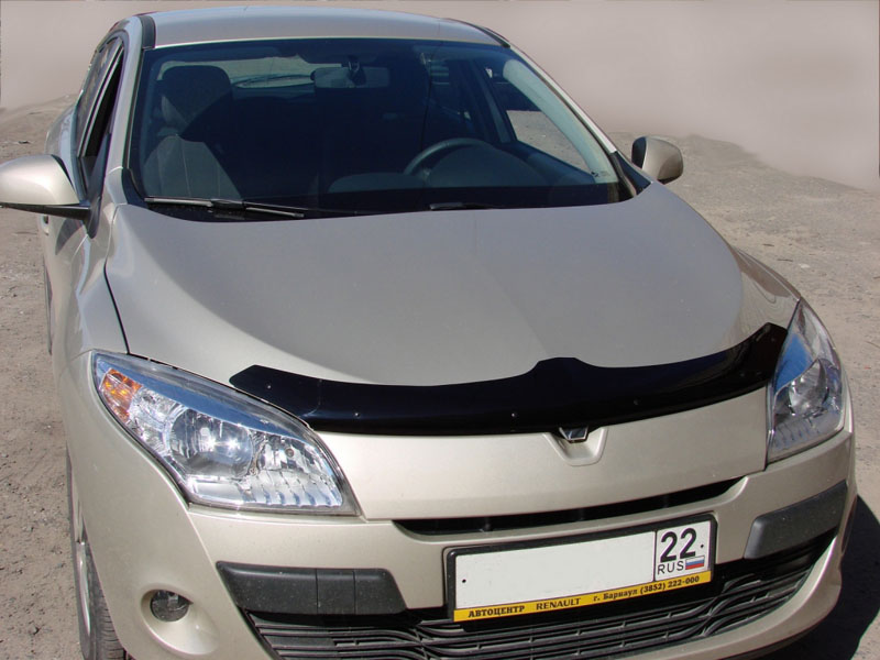 Дефлектор капота Renault Megane '2008-2014 (без логотипа) Sim