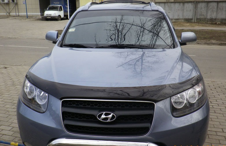 Дефлектор капота Hyundai Santa Fe '2006-2012 (с логотипом) EGR