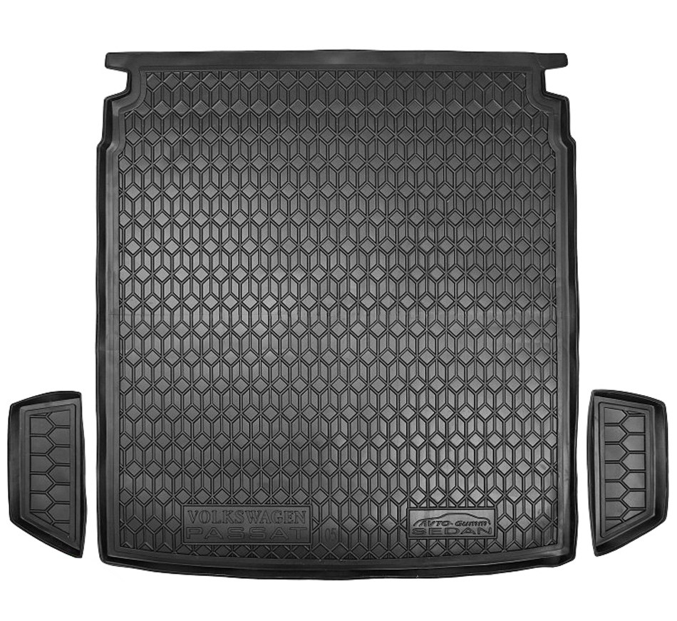 Коврик в багажник Volkswagen Passat (B6) '2005-2010 (седан) Avto-Gumm (черный, полиуретановый)