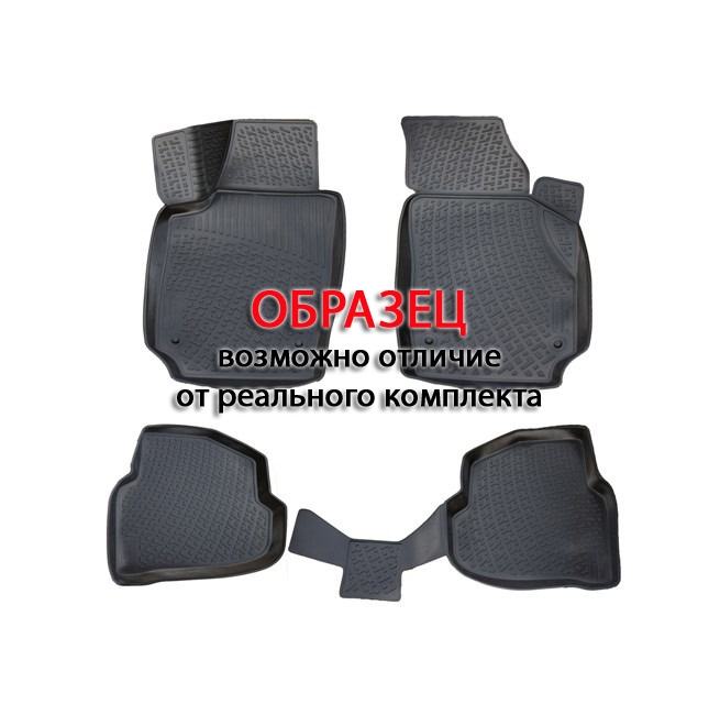 Коврики в салон Nissan Micra '2010-2017 (3D) L.Locker (черные)