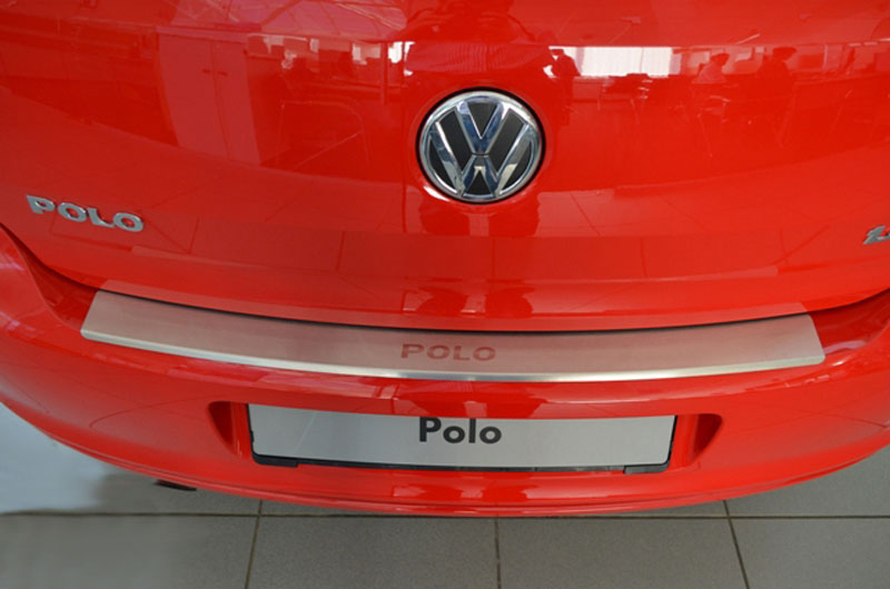 Накладка на бампер Volkswagen Polo '2009-2017 (с загибом, 5 дверей, исполнение Premium) NataNiko