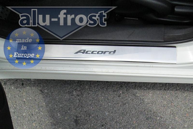 Накладки на пороги Honda Accord '2008-2013 (сталь) Alufrost