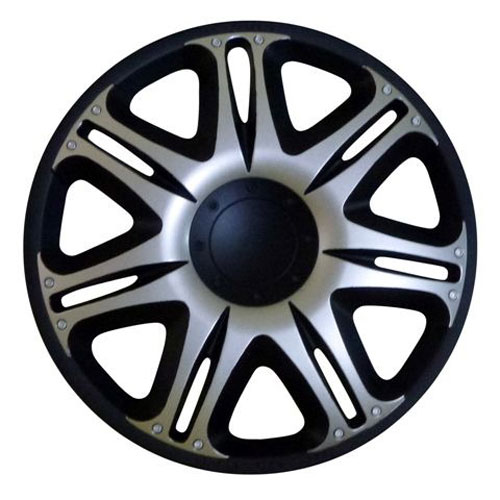 Колпаки на колеса (комплект 4 шт., модель Nascar Silver&Black, размер 14 дюймов) J-Tec