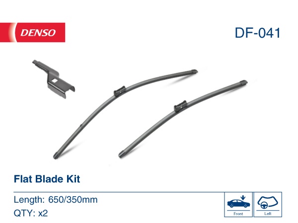 DENSO Щітка склоочисника К-Т БЕЗКАРКАСНИЙ 650/350 MM / LHD / OPEL MOKKA (12-), FIAT 500L (12-), HYUNDAI IX20 (10-)