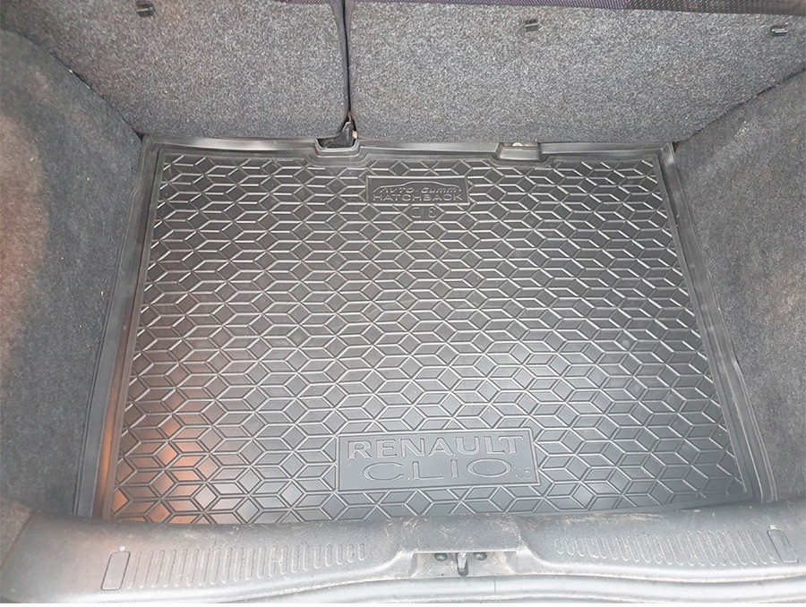 Коврик в багажник Renault Clio '2005-2012 (хетчбек) Avto-Gumm (черный, пластиковый)
