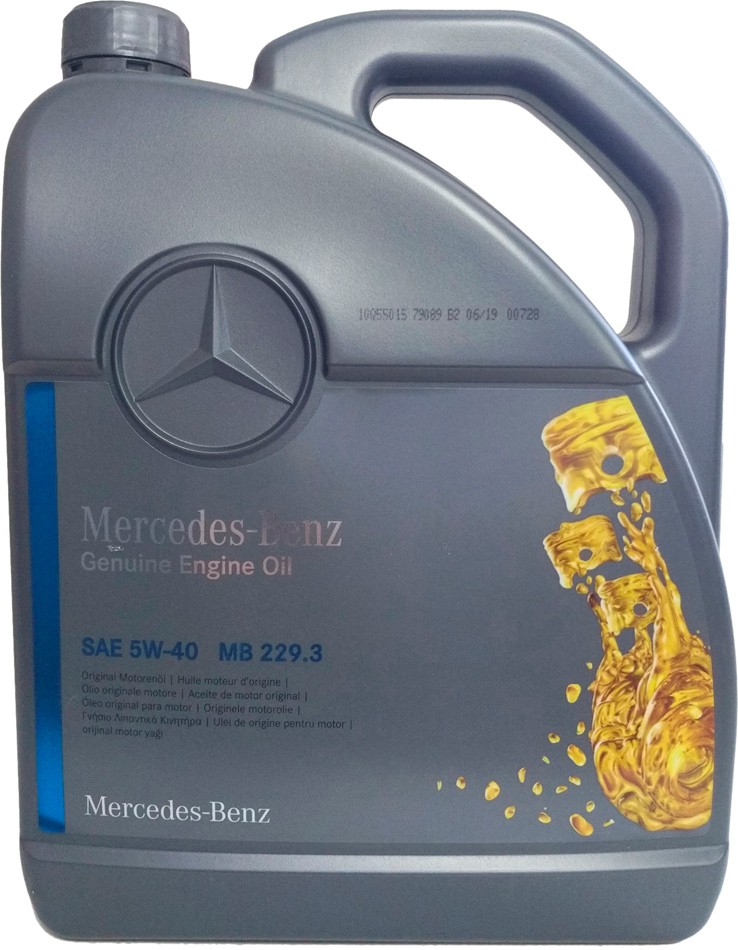 Масло моторное Mercedes Benz Genuine Engine Oil MB 229.3 5W40 5 л (A000989910213AHFE)