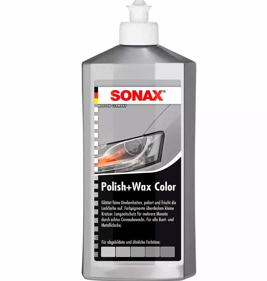Полироль цветной Sonax NanoPro с воском (серый) 500 мл (4064700296305)