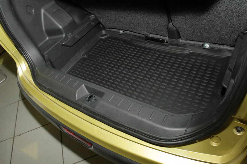 Коврик в багажник Nissan Note '2005-2013 Novline-Autofamily (черный, полиуретановый)