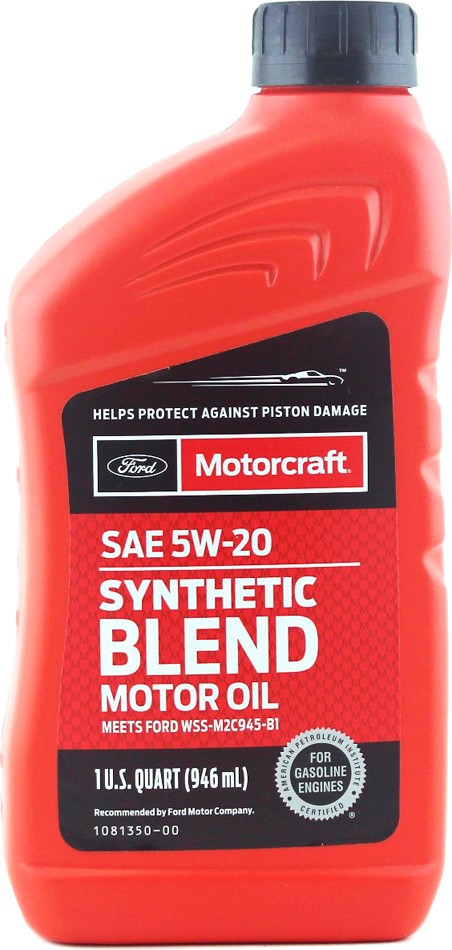 Масло моторное Ford Motorcraft Synthetic Blend Motor Oil 5W-20 0.946 л (XO5W-20Q1SP)