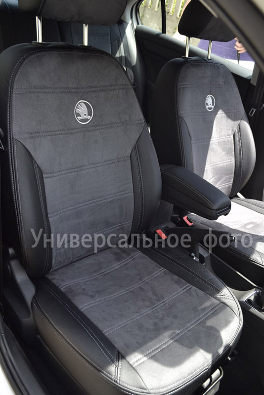 Чехлы на сиденья Skoda Octavia A7 '2013-2017 (исполнение Premium) Союз-Авто