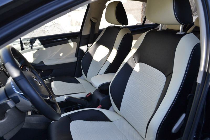 Чехлы на сиденья Skoda Octavia A7 '2017-2020 (сзади с подлокотником, исполнение Elite) Союз-Авто