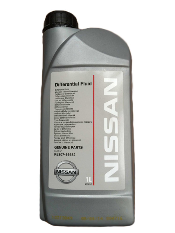 Масло трансмиссионное для дифференциалов NISSAN DIFFERENTIAL FLUID 80W-90 GL-5, 1 л, № KE907-99932R