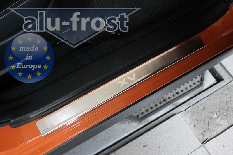 Накладки на пороги Subaru XV '2011-2017 (сталь) Alufrost