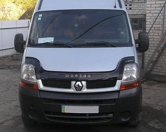 Дефлектор капота Renault Master '2003-2010 (с логотипом) Vip Tuning