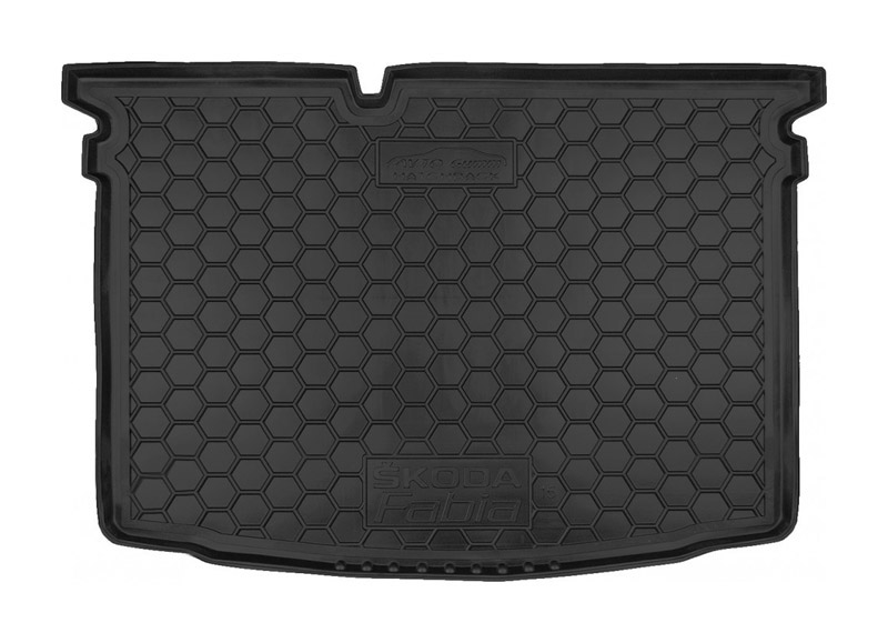 Коврик в багажник Skoda Fabia '2014-> (хетчбек) Avto-Gumm (черный, пластиковый)