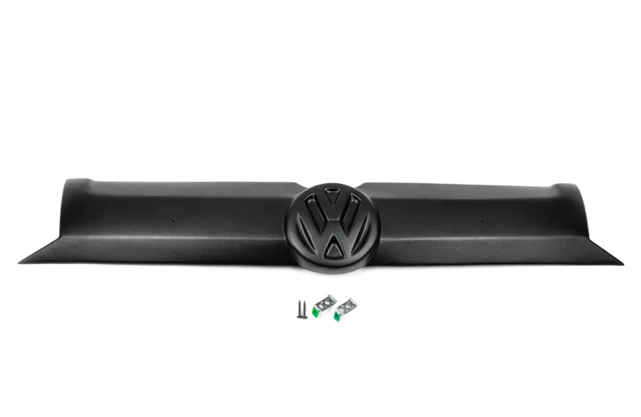 Зимняя накладка на решетку радиатора для Volkswagen T5 '2009-2015 (верхняя решетка) матовая FLY