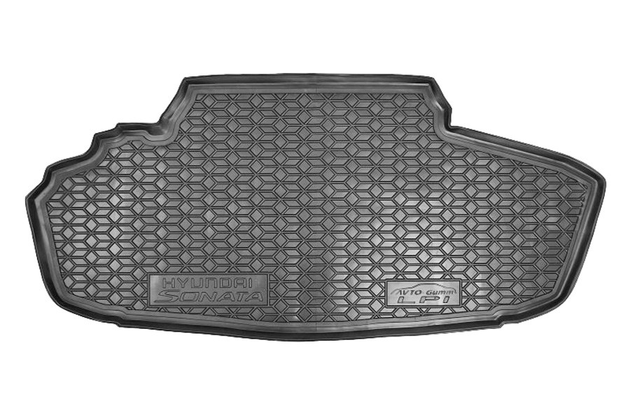 Коврик в багажник Hyundai Sonata '2014-2020 (LPI) Avto-Gumm (черный, пластиковый)