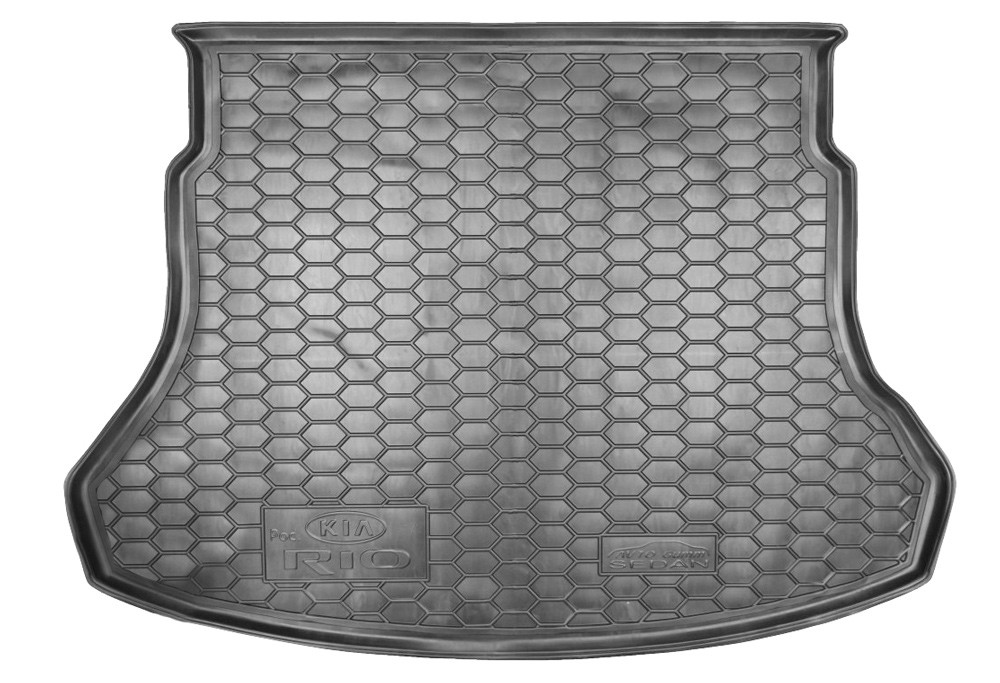 Коврик в багажник KIA Rio '2017-> (седан, российская сборка) Avto-Gumm (черный, пластиковый)
