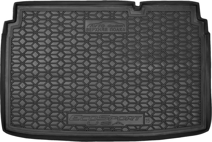 Коврик в багажник Ford EcoSport '2017-> (верхняя полка) Avto-Gumm (черный, полиуретановый)