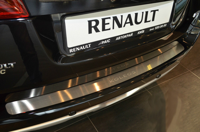Накладка на бампер Renault Koleos '2008-2016 (прямая, исполнение Premium) NataNiko