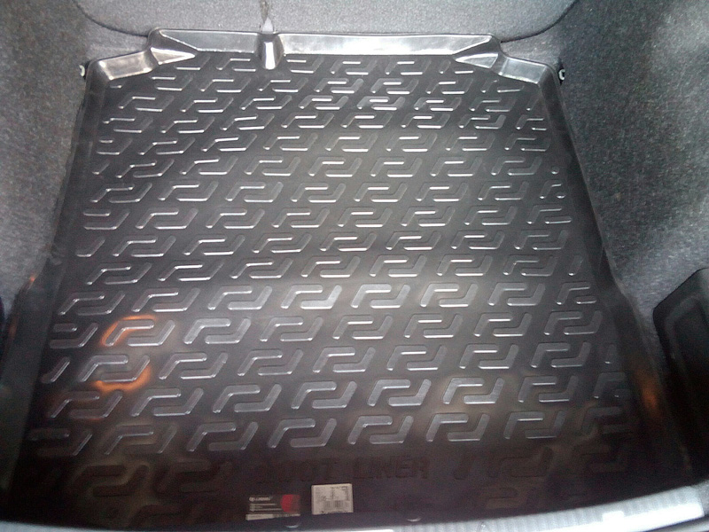 Коврик в багажник Skoda Rapid '2012-> (седан) L.Locker (черный, пластиковый)