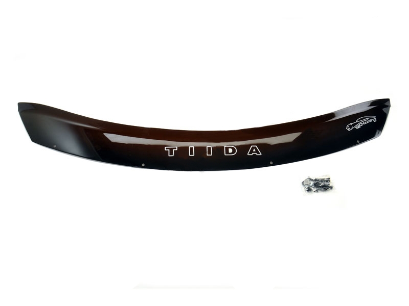Дефлектор капота Nissan Tiida '2007-> (с логотипом) Vip Tuning