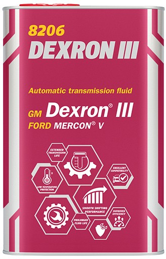 Масло трансмиссионное Mannol Dexron III Automatic Plus 1 л Metall(MN8206-1ME)