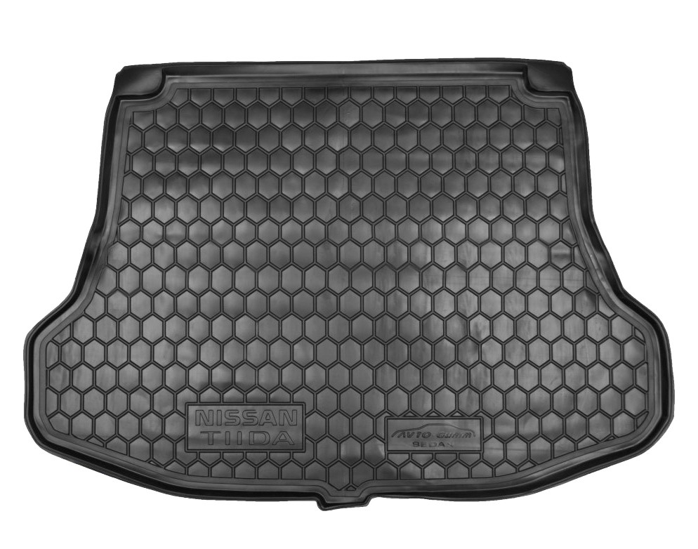 Коврик в багажник Nissan Tiida '2007-> (седан) Avto-Gumm (черный, полиуретановый)