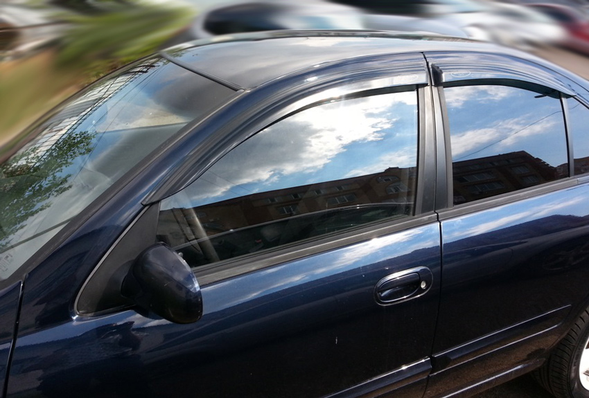Дефлекторы окон Nissan Almera '2006-2013 (седан, тёмные) Autoclover