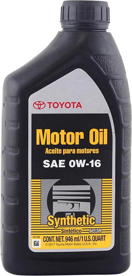Масло моторное Toyota Synthetic Motor Oil 0W-16 0.946 л (0027916QTE)