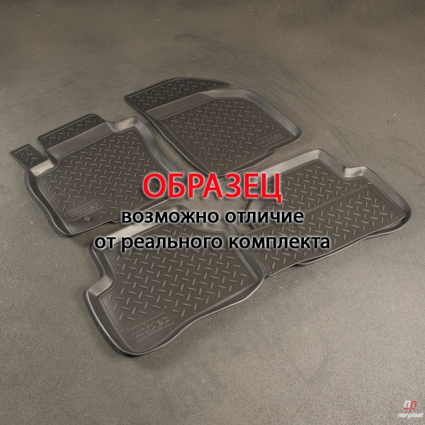 Коврики в салон Fiat 500X '2015-> (3D) Norplast (черные)