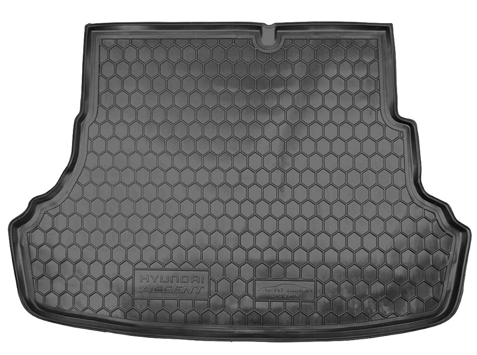 Коврик в багажник Hyundai Accent '2010-2017 (седан) Avto-Gumm (черный, пластиковый)