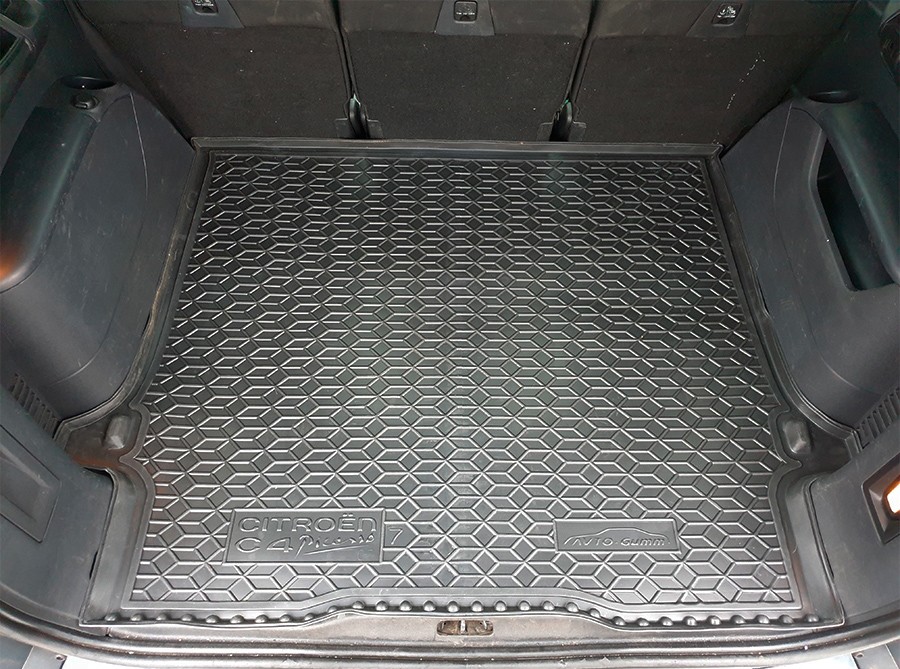 Коврик в багажник Citroen Grand C4 Picasso '2006-2013 Avto-Gumm (черный, полиуретановый)