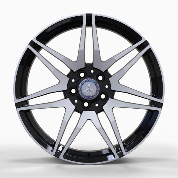 Диски R19 5x112 52 8.0J h 66.5 MR874  GLOSS-BLACK-WITH-MACHINED-FACE FORGED