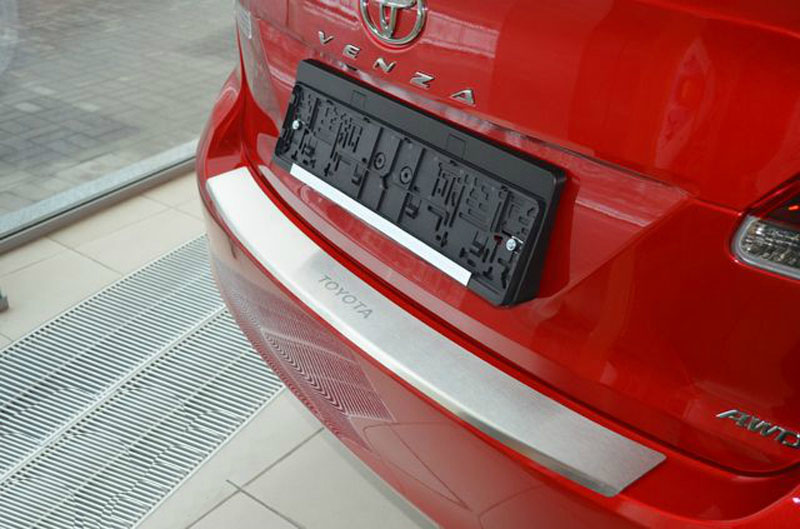 Накладка на бампер Toyota Venza '2012-2016 (с загибом, исполнение Premium) NataNiko