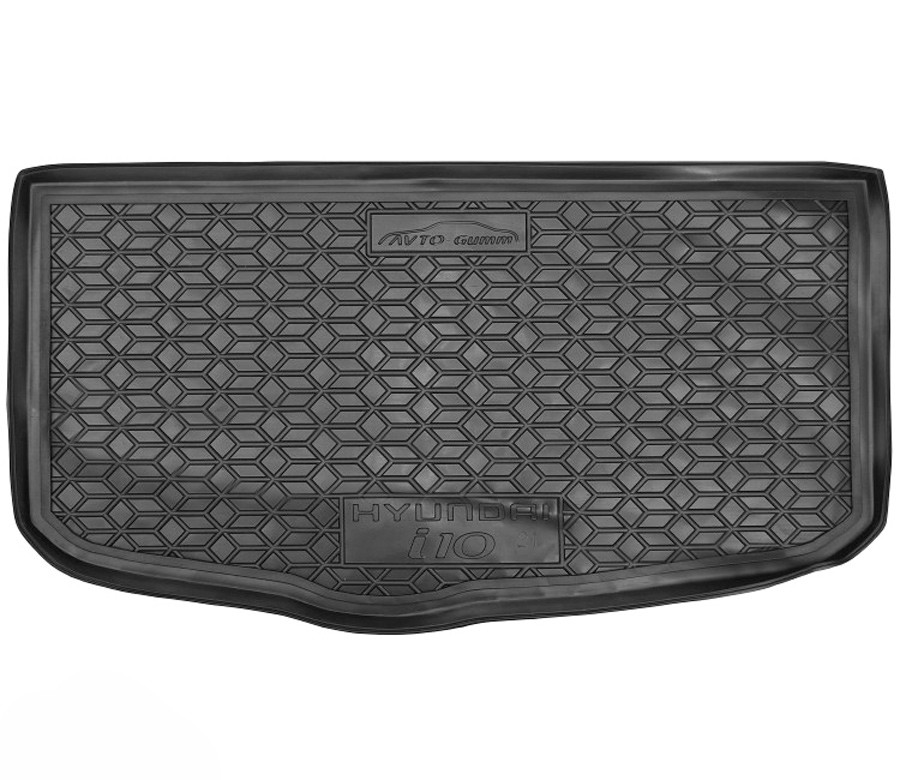 Коврик в багажник Hyundai i10 '2019-> Avto-Gumm (черный, полиуретановый)