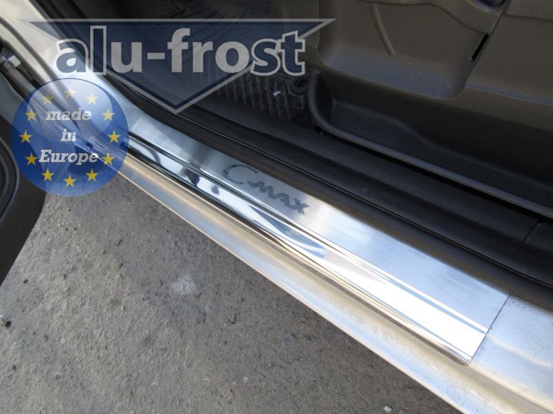 Накладки на пороги Ford C-Max '2003-2010 (сталь) Alufrost