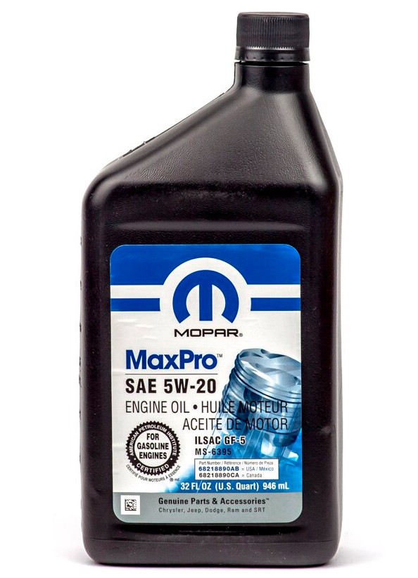 Масло моторное Mopar Maxpro SAE 5W-20 0.946 л (68218890AB)