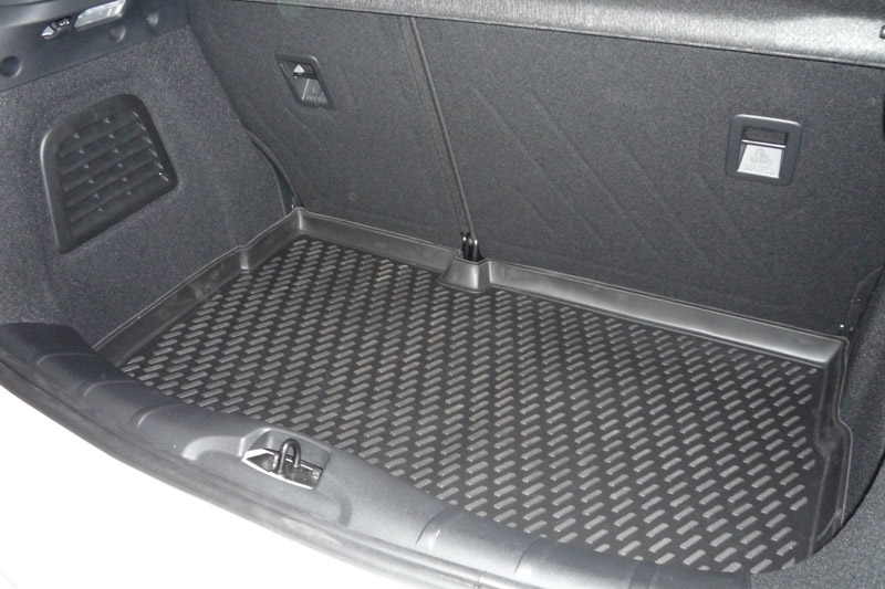 Коврик в багажник Citroen C3 '2009-2016 (хетчбек) Novline-Autofamily (черный, полиуретановый)