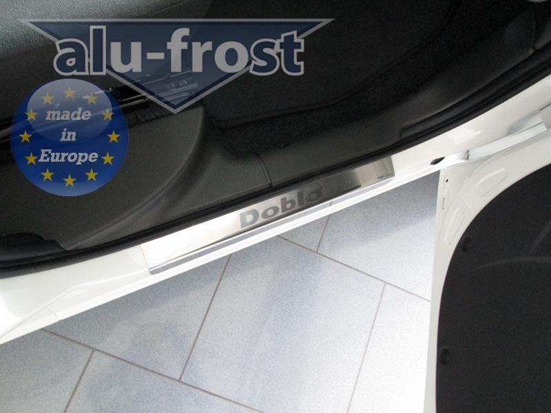 Накладки на пороги Fiat Doblo '2000-2010 (сталь) Alufrost