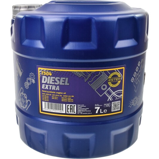 Масло моторное Mannol Diesel Extra 10W-40 CH-4/SL 7 л (MN7504-7)