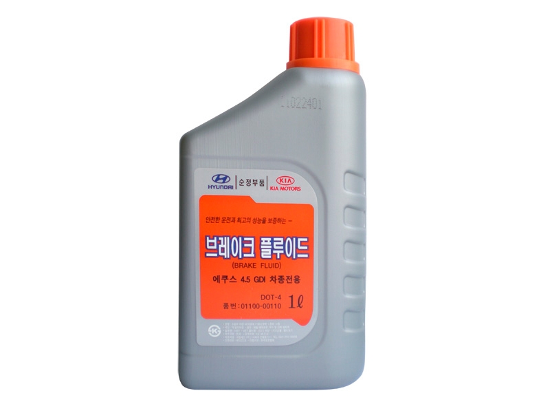 Тормозная жидкость HYUNDAI, KIA BRAKE FLUID DOT 4, 1 л, ориг.№ 01100-00110