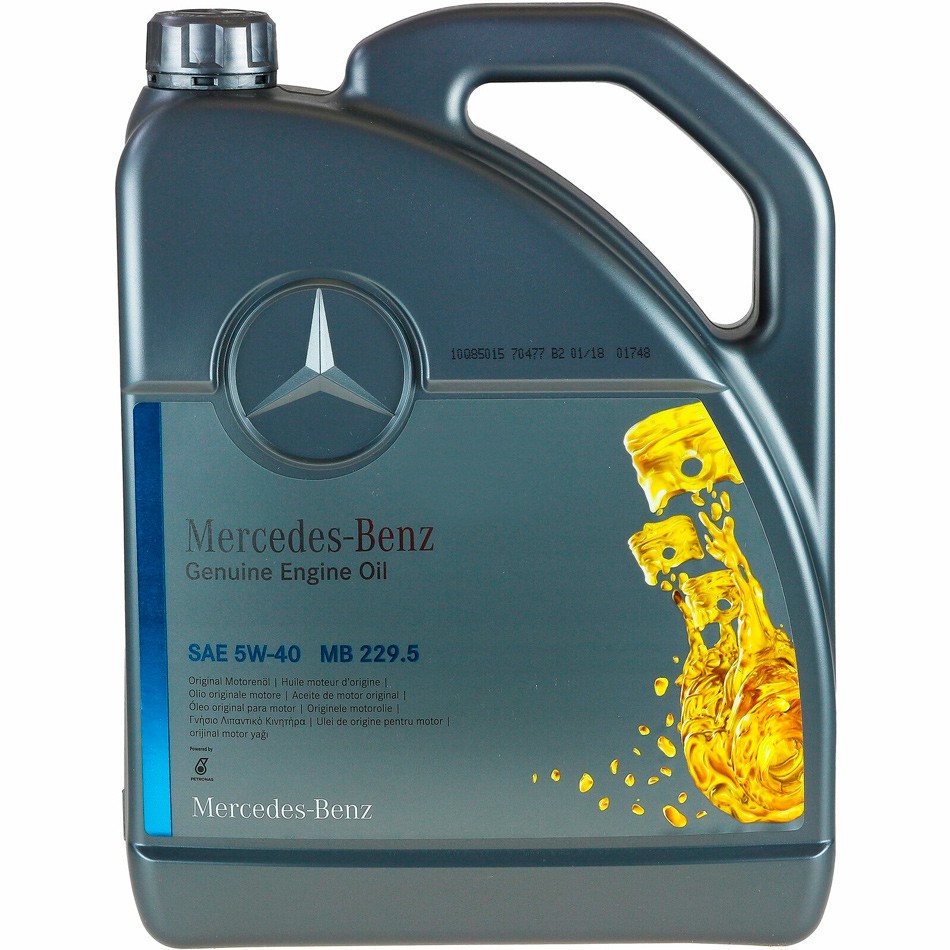 Масло моторное Mercedes Benz PKW Synthetic Motorenol 5W-40 5 л (A0009898301BAA4)