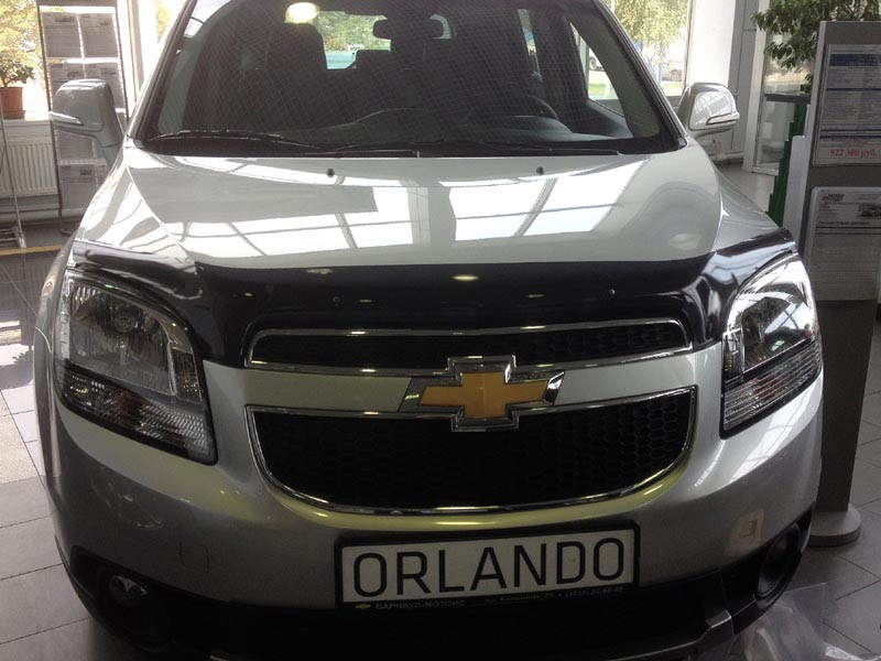 Дефлектор капота Chevrolet Orlando '2010-> (без логотипа) Sim