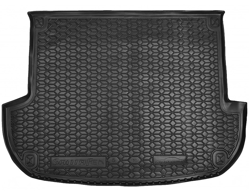Коврик в багажник Hyundai Santa Fe '2006-2012 (5-ти местный) Avto-Gumm (черный, пластиковый)