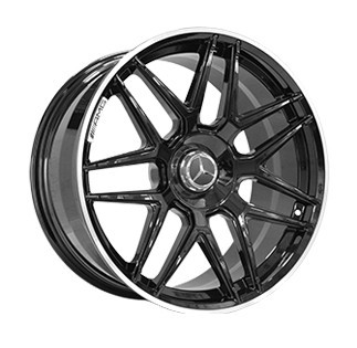 Диски R20 5x112 33 8.0J h 66.6 MR1039 GLOSS-BLACK-WITH-STRIP FORGED