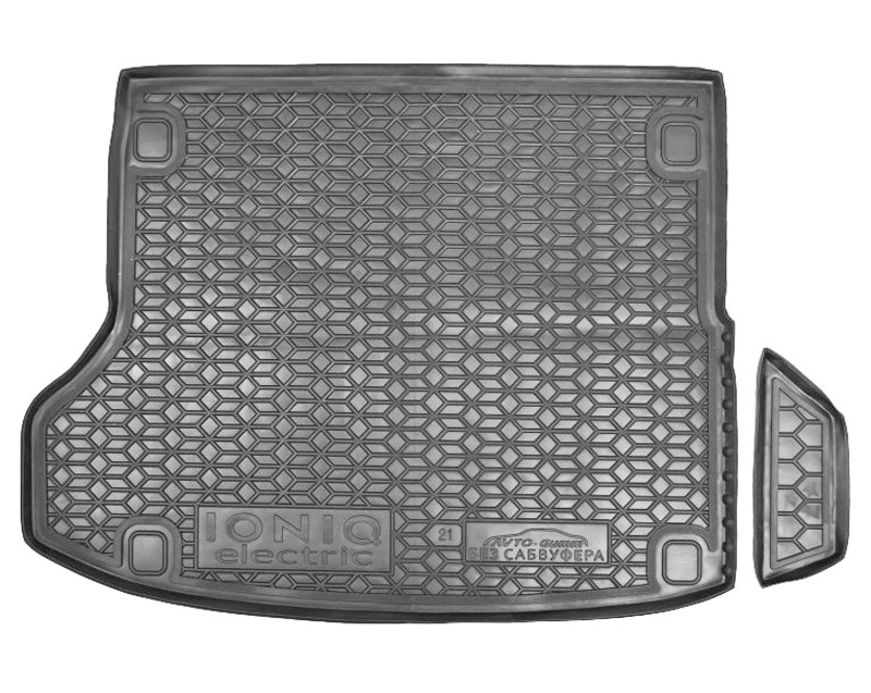 Коврик в багажник Hyundai Ioniq '2019-> (Electric, без сабвуфера) Avto-Gumm (черный, пластиковый)