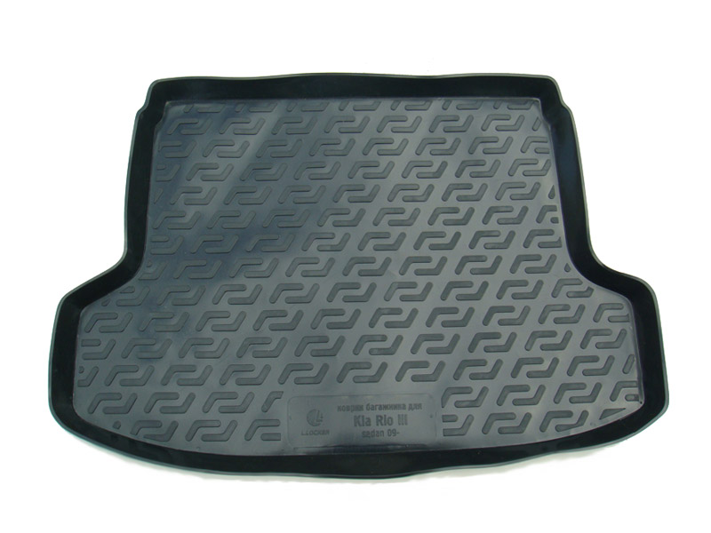 Коврик в багажник KIA Rio '2005-2011 (седан) L.Locker (черный, пластиковый)